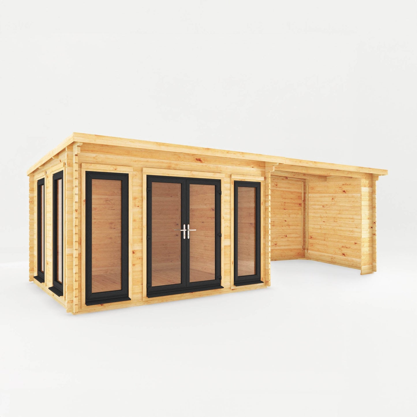 Mercia The Studio Pent Log Cabin with Patio Area - image 8