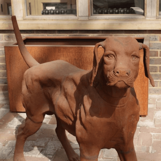 Cast Iron Standing Rhodesian Ridgeback Garden 95cm Statue