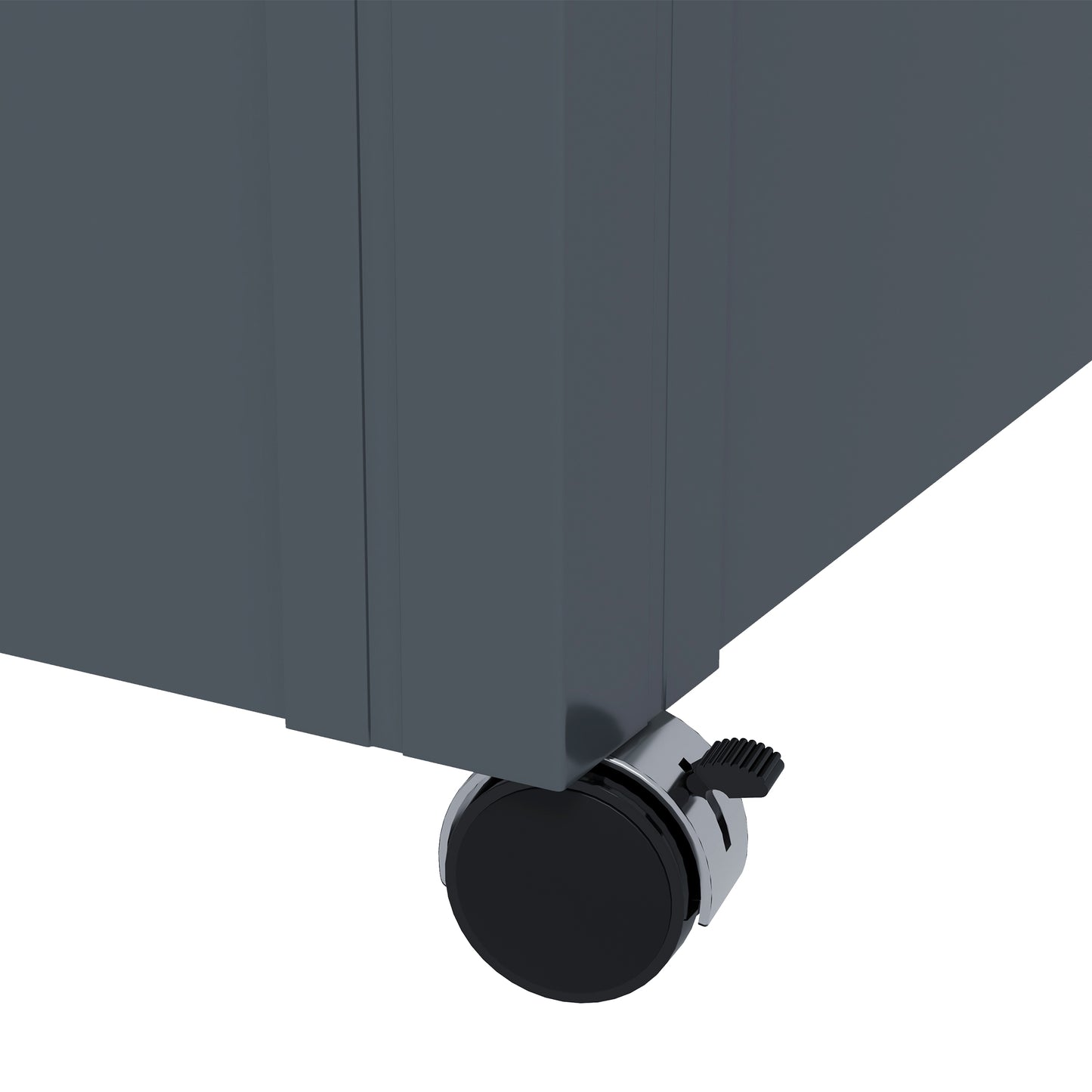 Outsunny - 311L Galvanised Steel Garden Storage Box, with Wheels, Lockable, Dark Grey