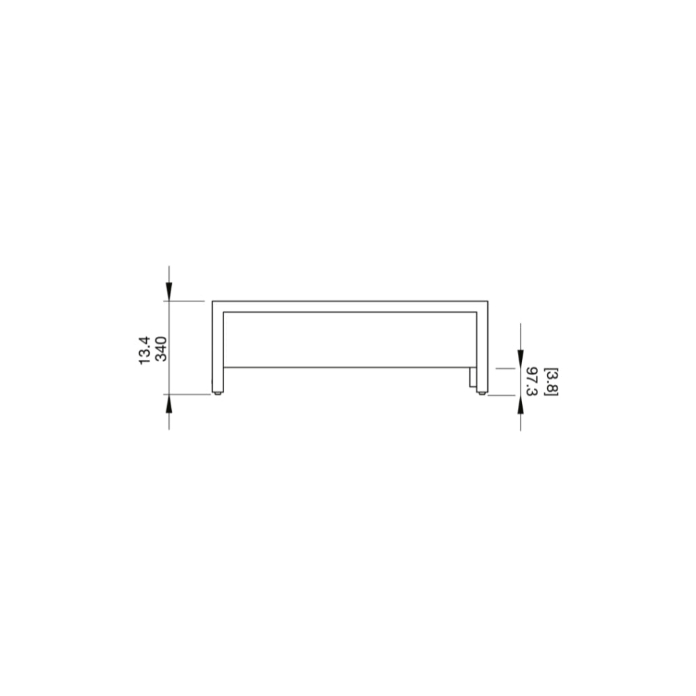 EcoSmart Mojito 40 Fire Pit Technical Drawing Front
