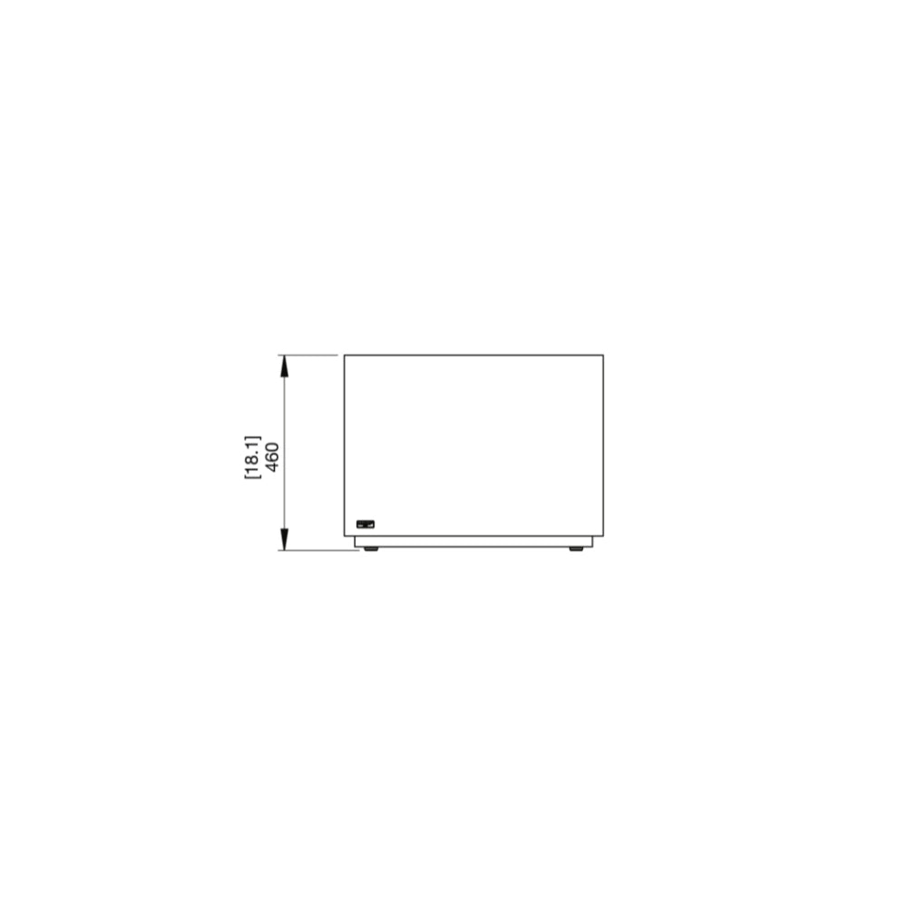 EcoSmart Sidecar 24 Fire Pit Technical Drawing Front