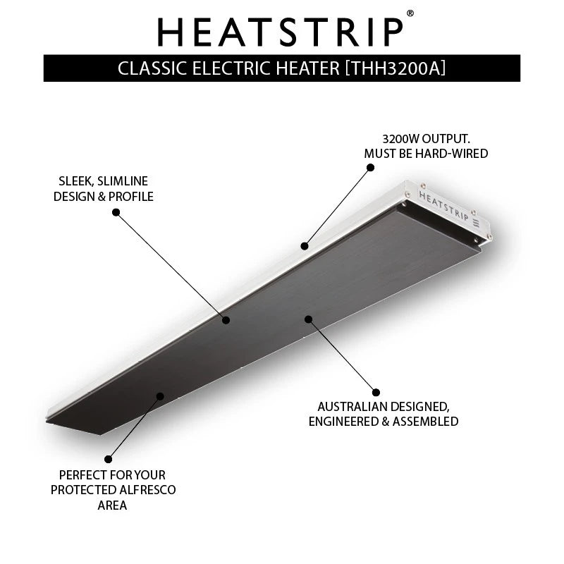 Design 3200 Watt - Wall-Mounted Electric Patio Heater - image 2