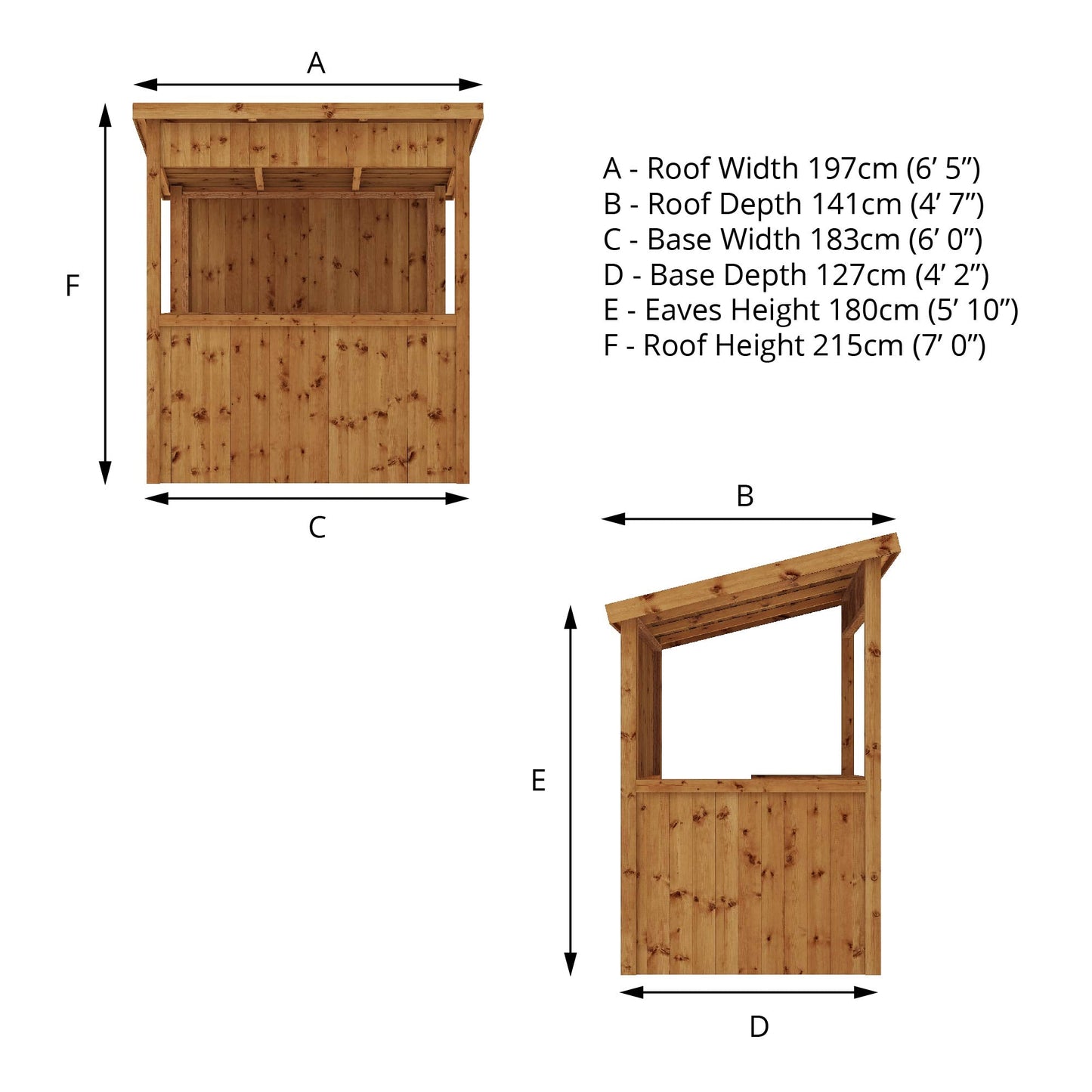 Mercia 6' x 4' Pressure Treated Garden Bar - image 9