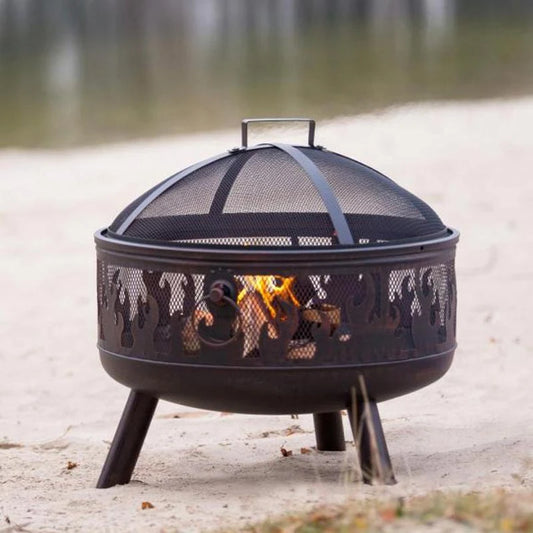 Fire Pit with Grill and Mesh - image 2