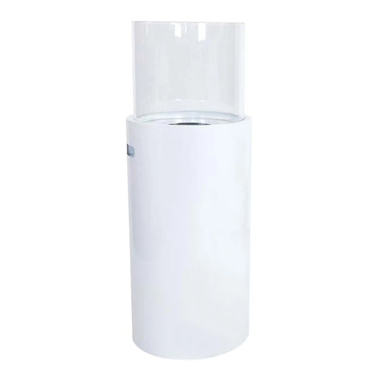 Freestanding Bioethanol Fireplace in White - image 2