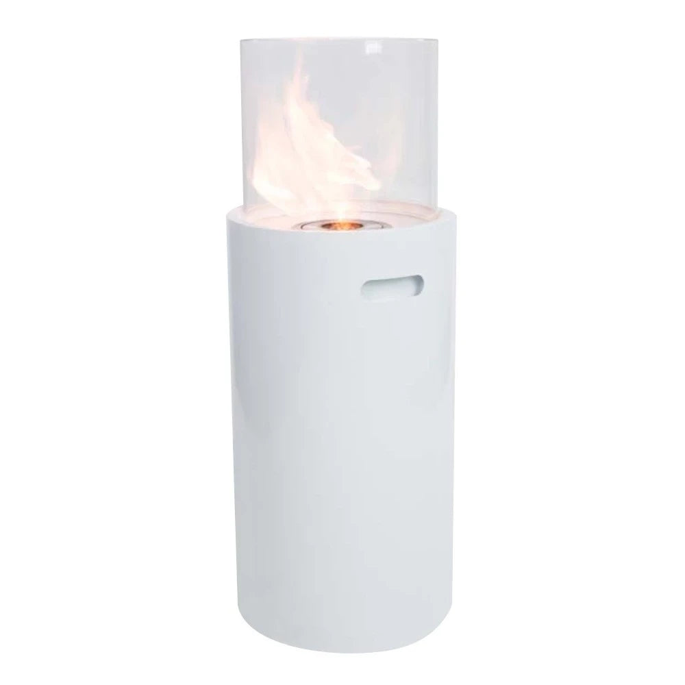 Freestanding Bioethanol Fireplace - White