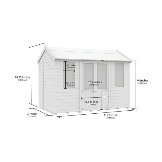10 x 8 Apex Summer House - view 4