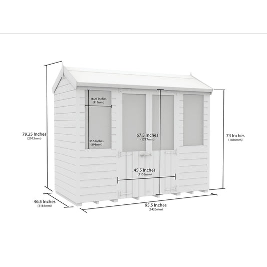 8 x 4 Apex Summer House - view 4