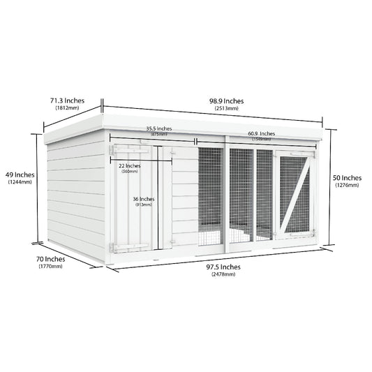 8 x 6 Dog Kennel And Run - view 2