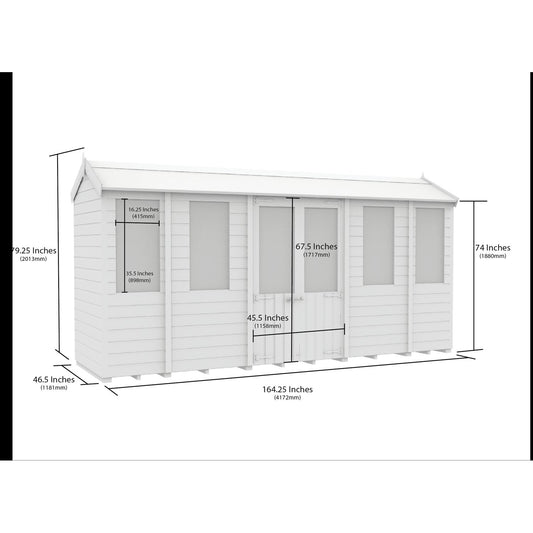 14 x 4 Apex Summer House - view 4