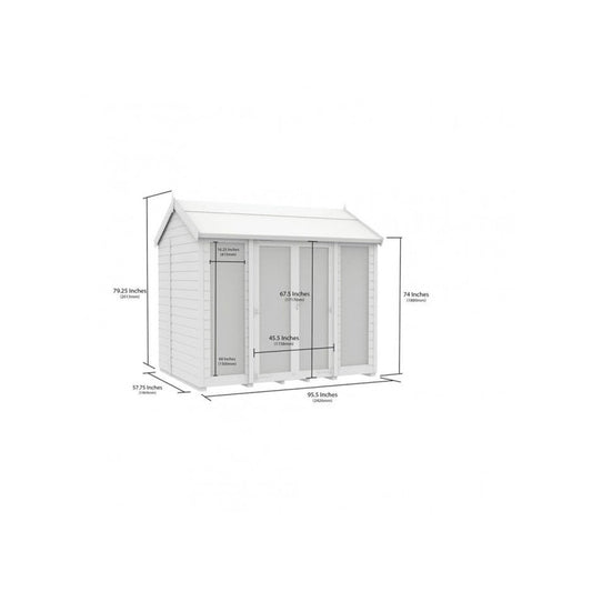 8 x 5 Apex Summer House (Full Height Window) - view 2