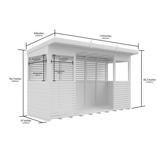 12 x 4 BBQ/Outdoor Kitchen Shelter - view 3