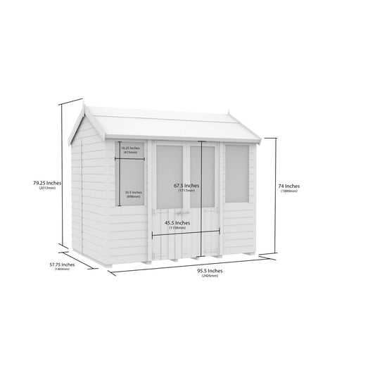 8 x 5 Apex Summer House - view 3
