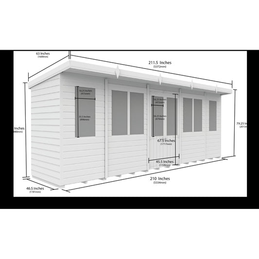 18 x 4 Pent Summer House - view 3