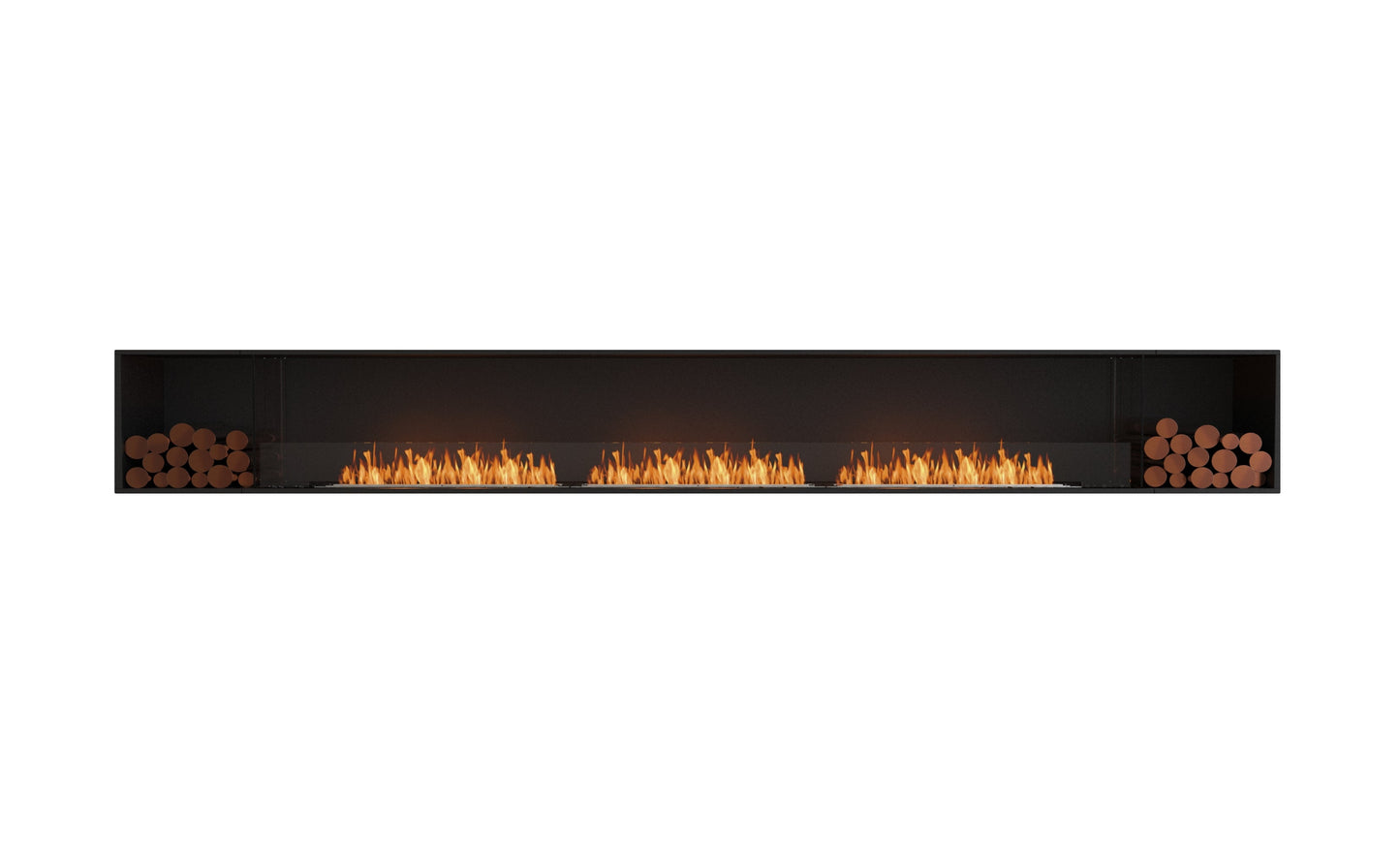 EcoSmart Fire Flex Single Sided Fireplaces With Decorative Log Boxes Multiple Sizes To 0 57m To 4 2m