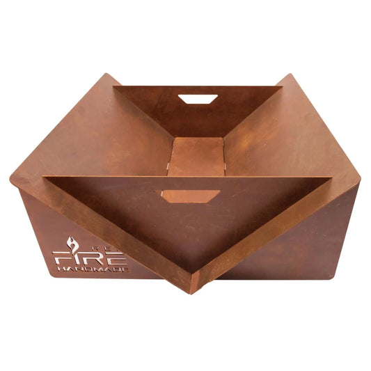 V-Shaped Fire Bowl - Rust - Outdoor Fire Pit - image 2