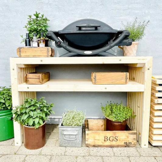 Rustic Wooden Grill Table - 120cm - image 2
