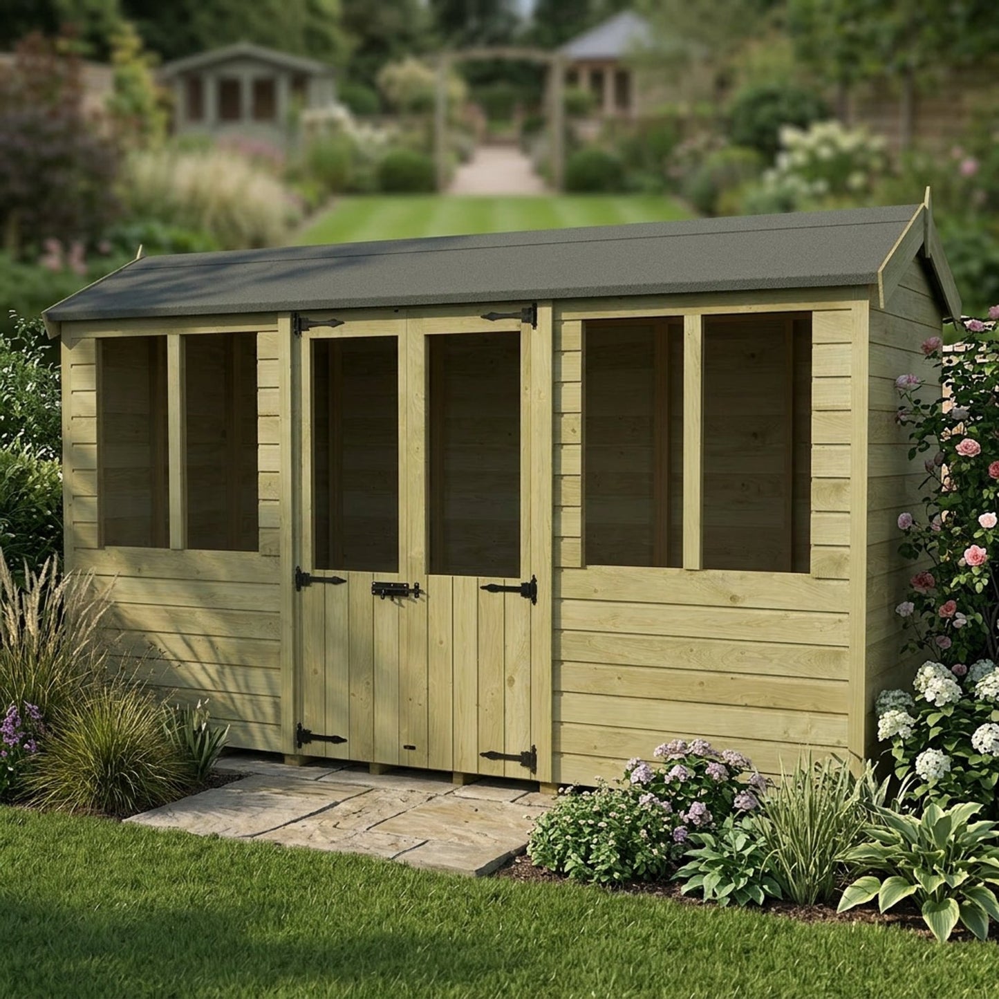 12 x 4 Apex Summer House - view 6