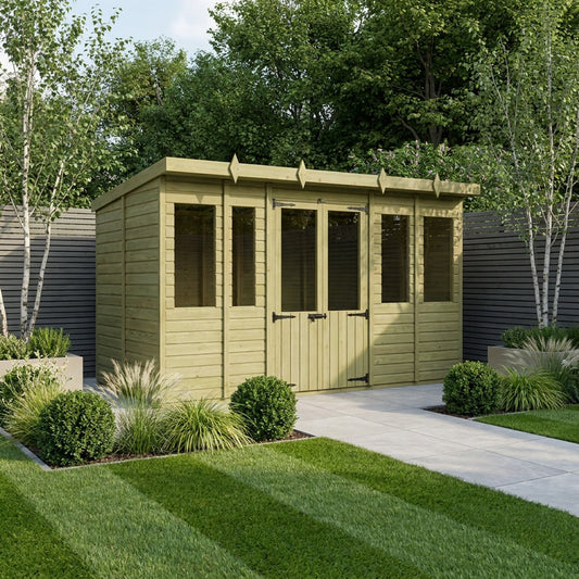 14 x 7 Pent Summer House - view 3