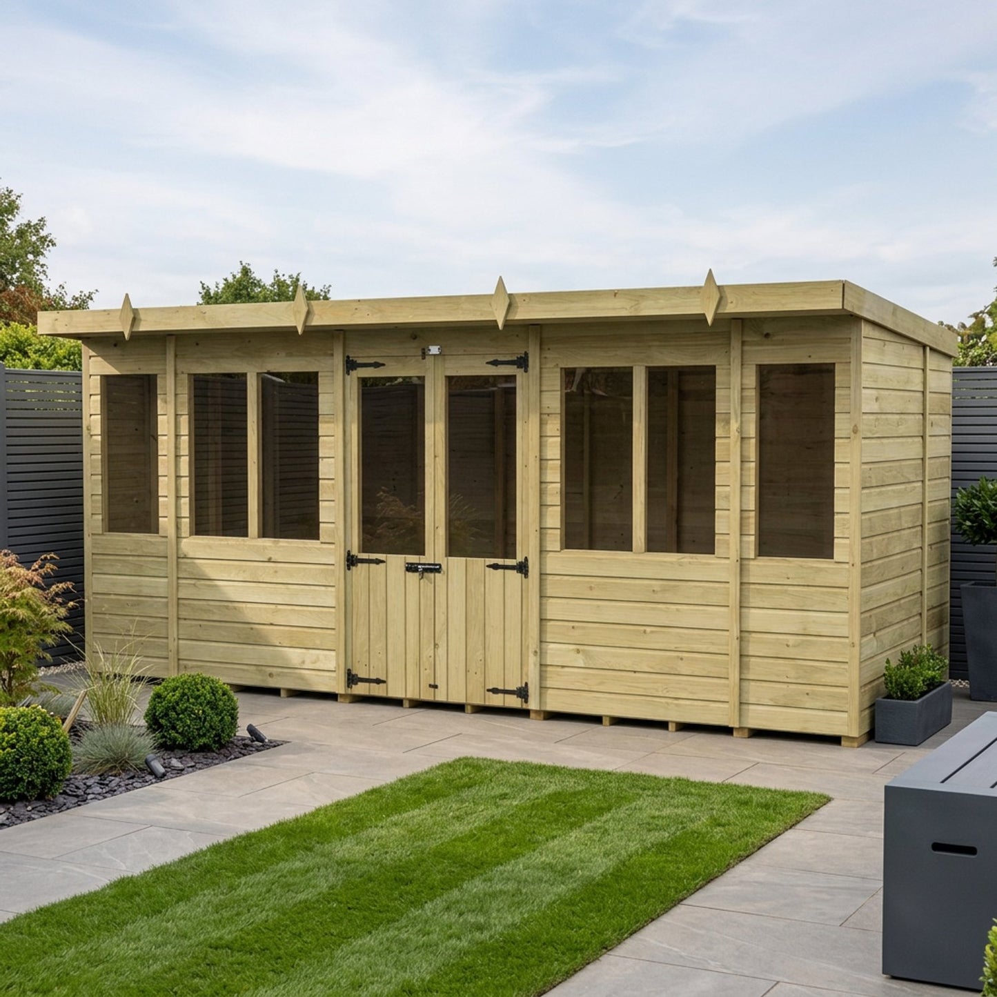 16 x 6 Pent Summer House - view 6