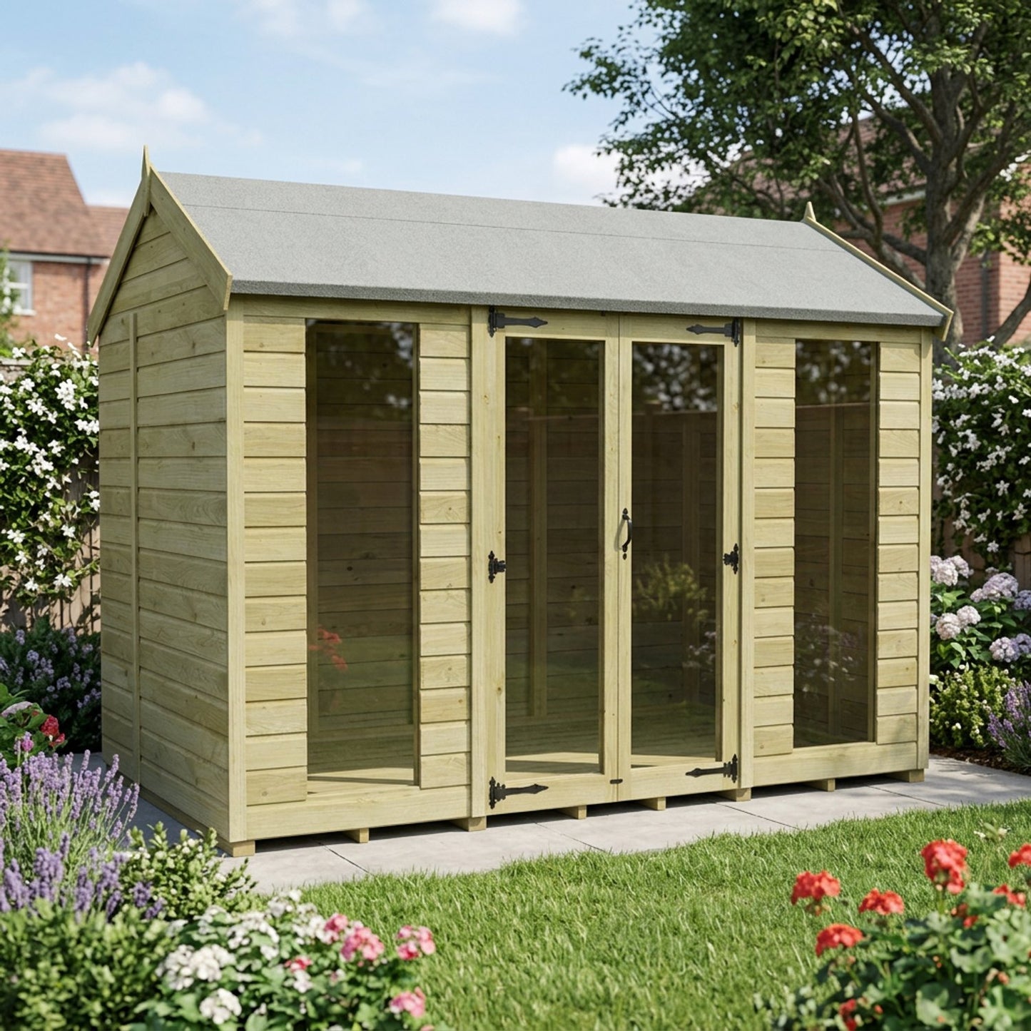 10 x 6 Apex Summer House (Full Height Window) - view 6