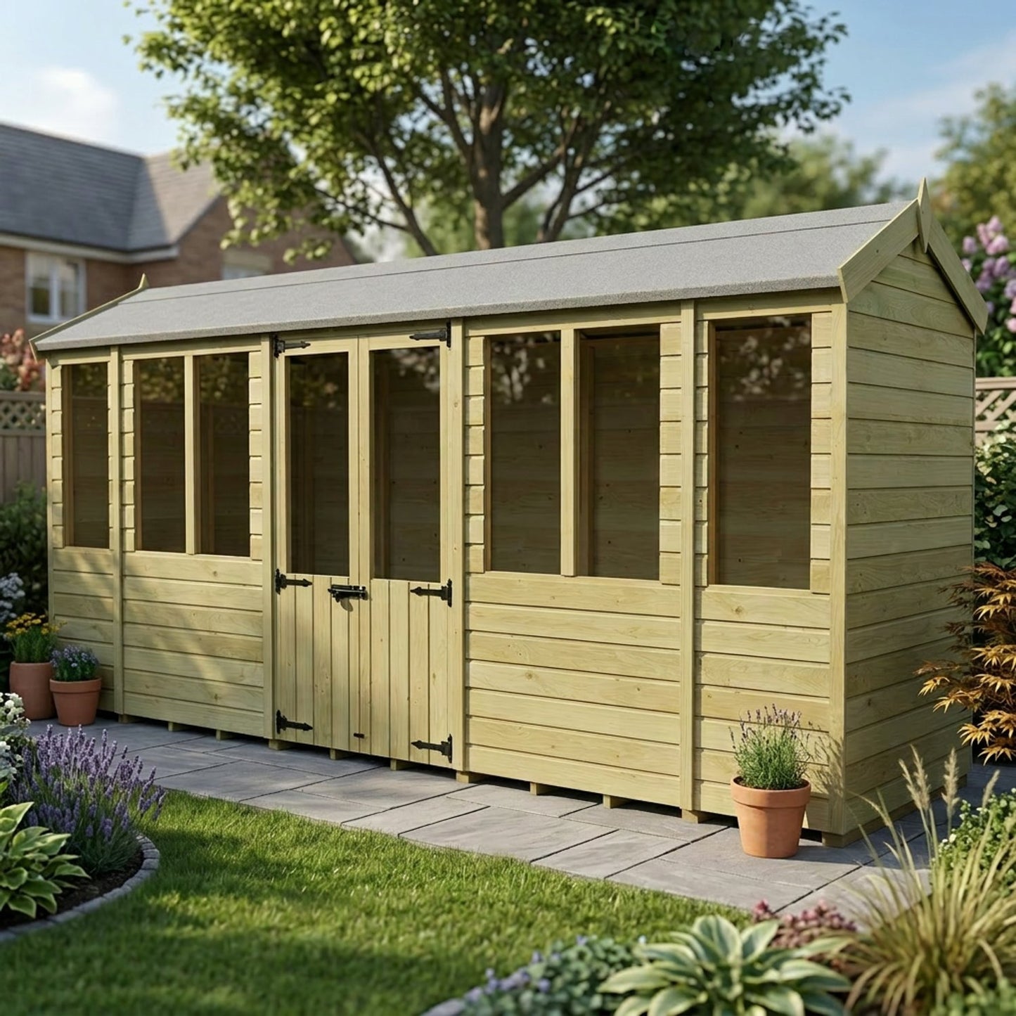 16 x 4 Apex Summer House - view 6