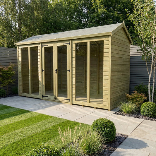 12 x 4 Apex Summer House (Full Height Window) - view 2