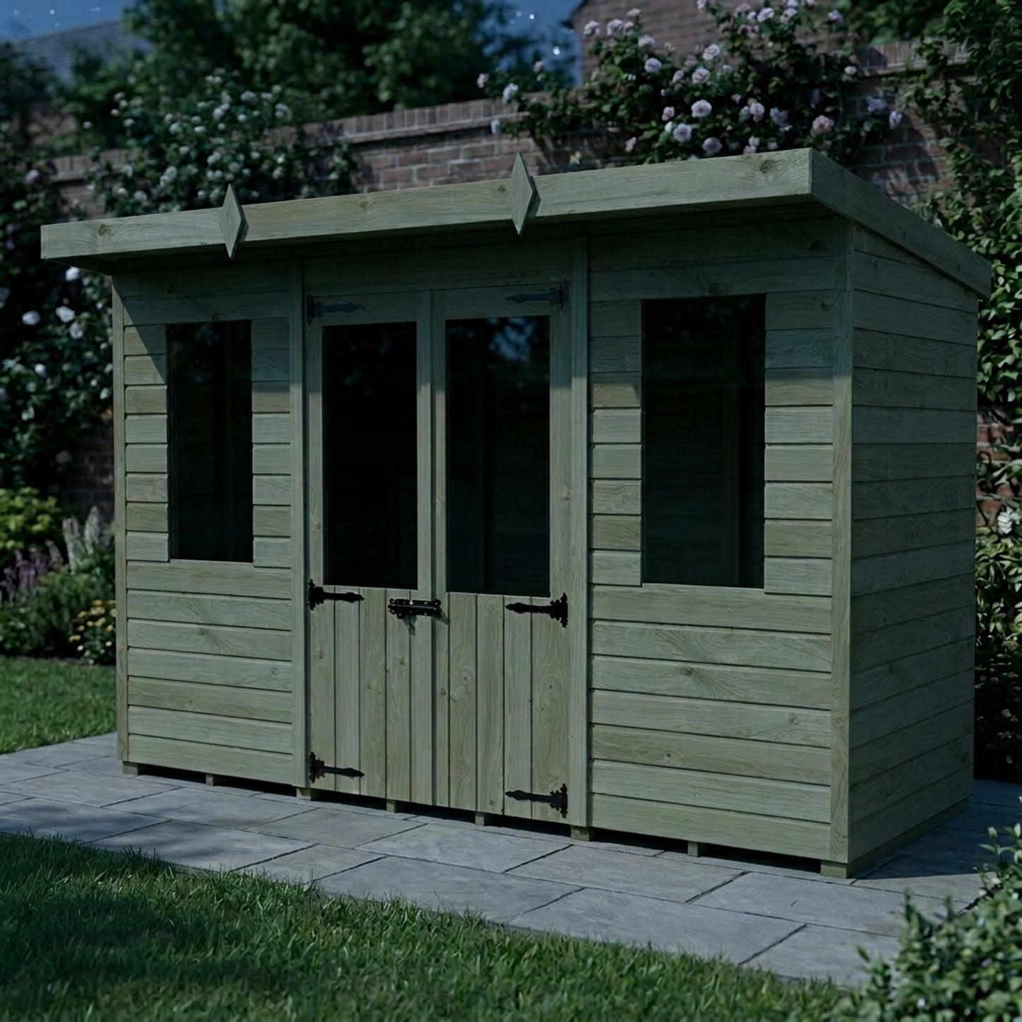 10 x 4 Pent Summer House - view 6