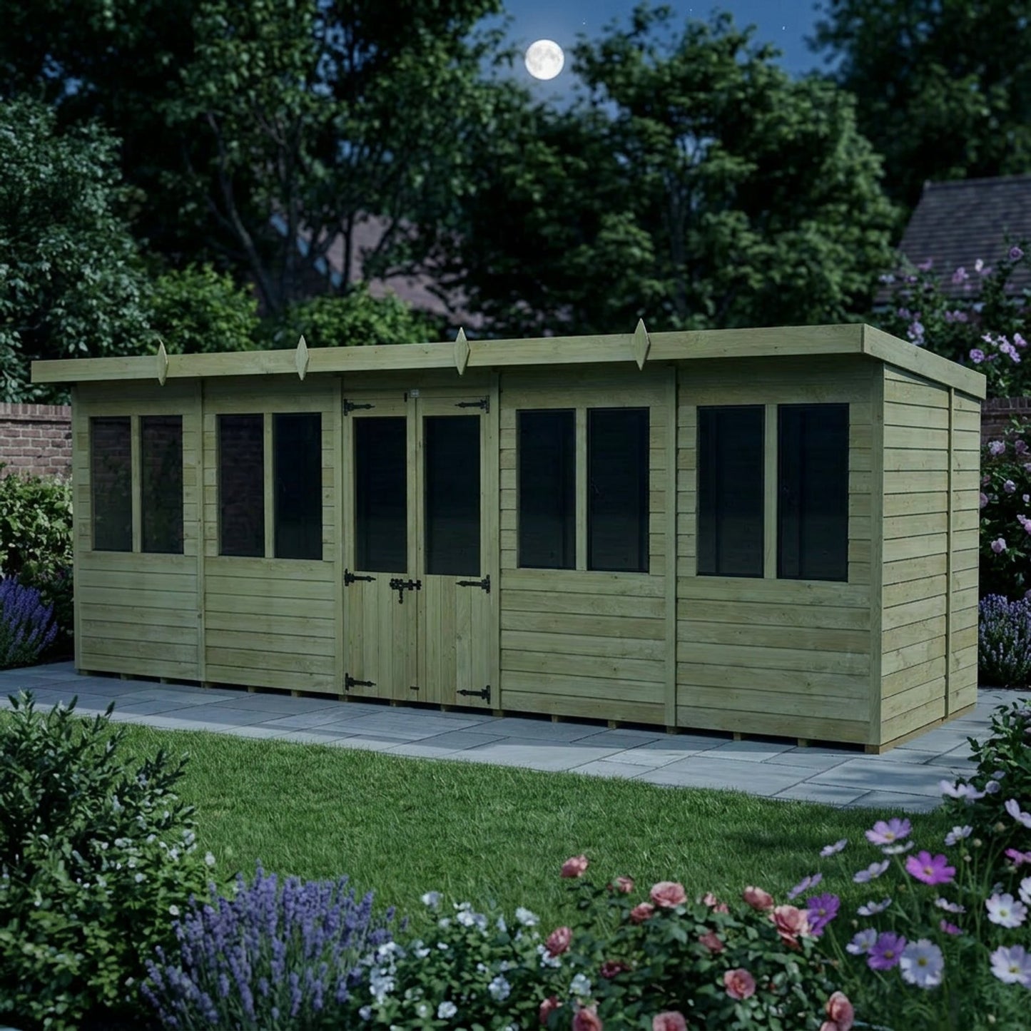 20 x 6 Pent Summer House - view 6