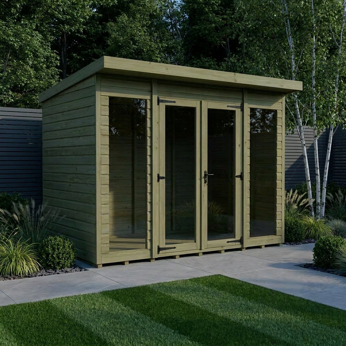 8 x 4 Pent Summer House (Full Height Window) - view 6