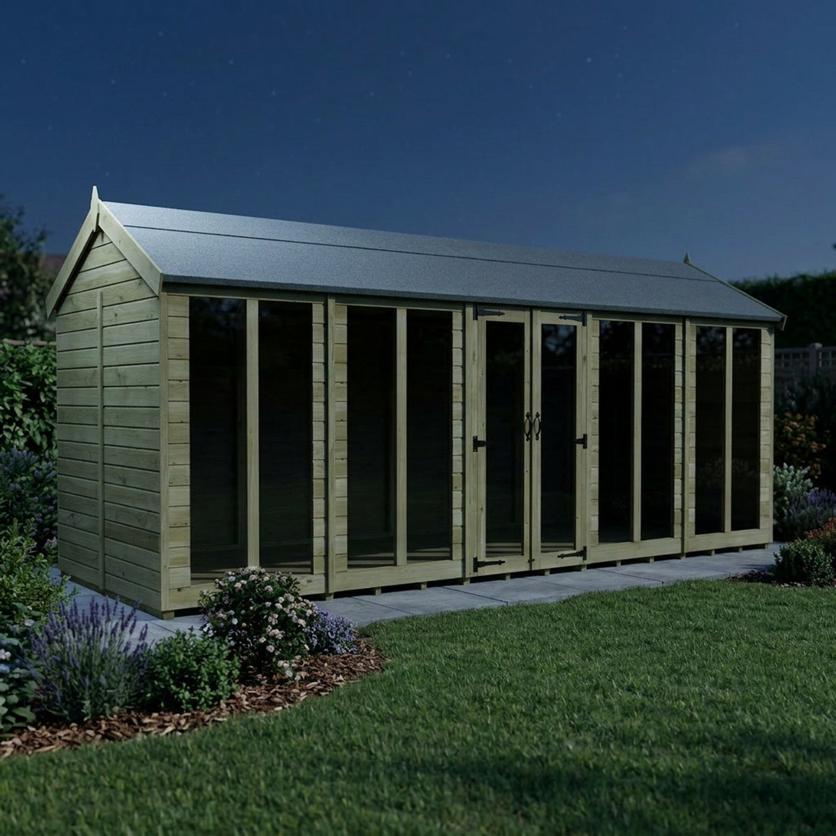 20 x 8 Apex Summer House (Full Height Window) - view 5
