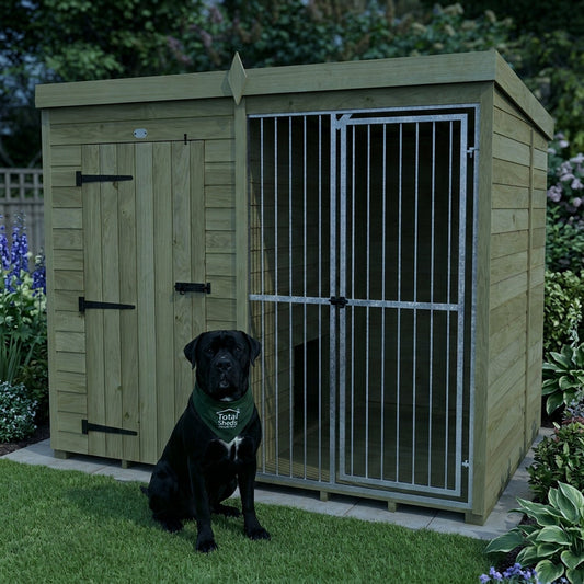 8 x 6 Dog Kennel And Run (Full Height With Bars) - view 2