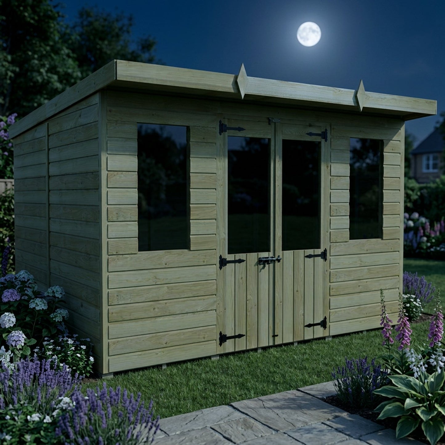 10 x 8 Pent Summer House - view 6