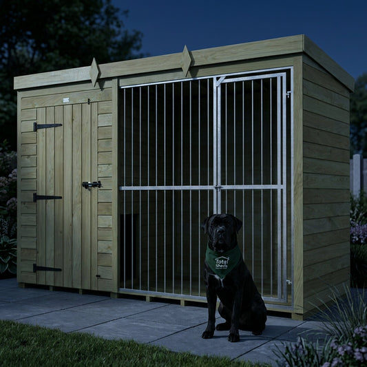 12 x 4 Dog Kennel And Run (Full Height With Bars) - view 3