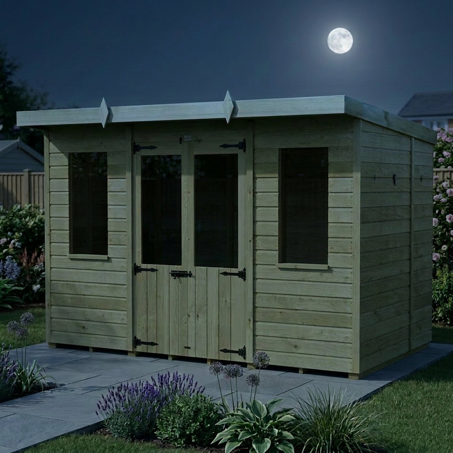 12 x 5 Pent Summer House - view 6