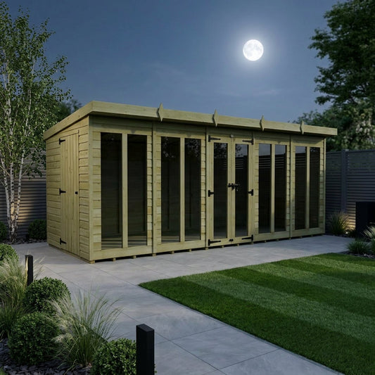 20 x 5 Pent Summer House (Full Height Window) - view 4