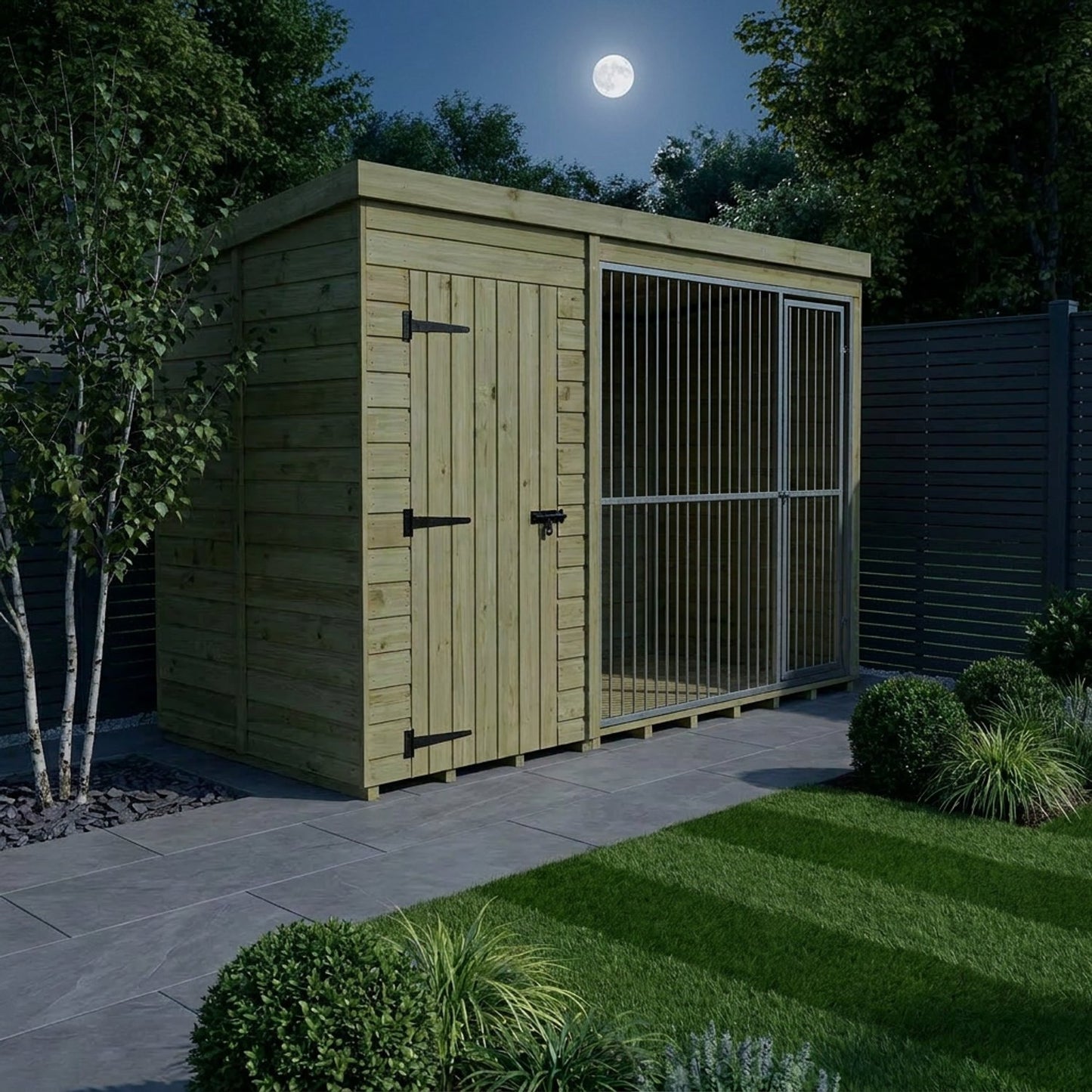 12 x 6 Dog Kennel And Run (Full Height With Bars) - view 6