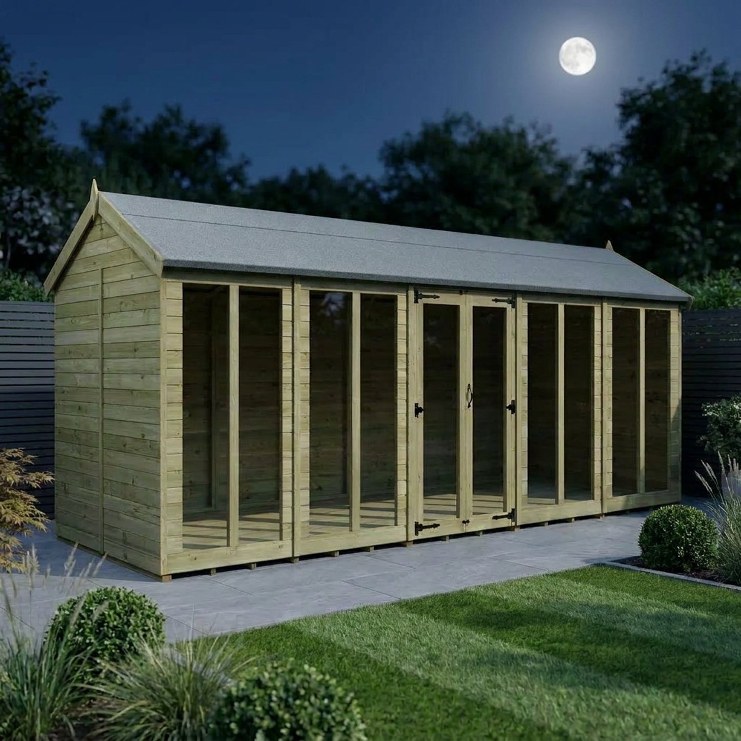20 x 5 Apex Summer House (Full Height Window) - view 6