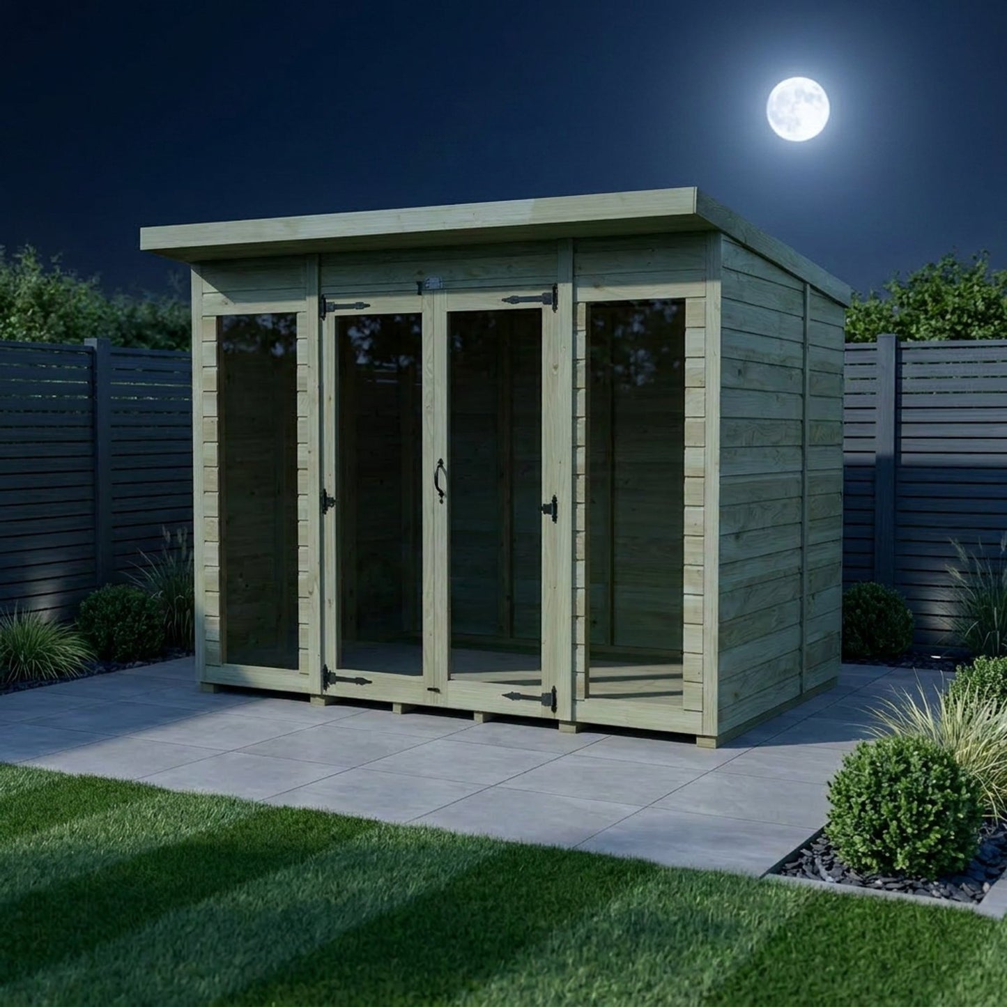 8 x 5 Pent Summer House (Full Height Window) - view 6