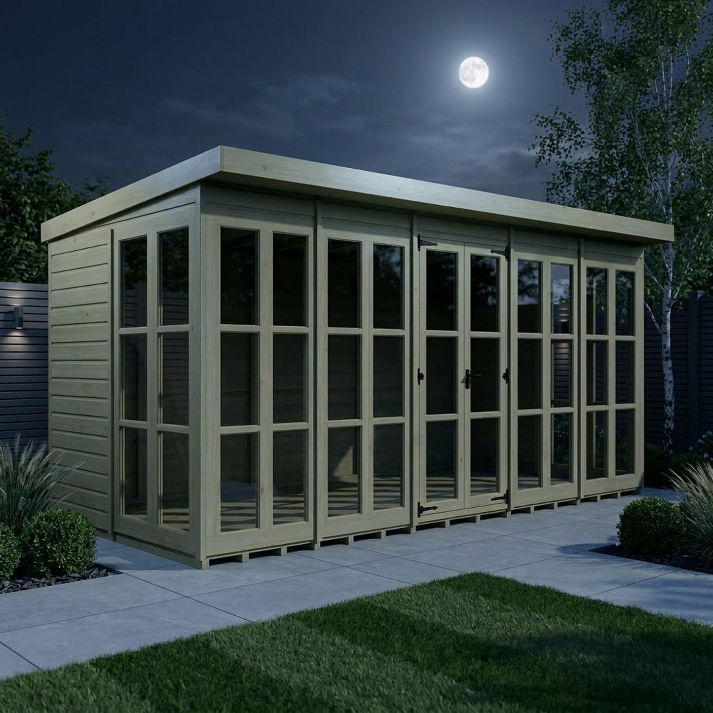 20 x 7 Georgian Window Pent Summer House - view 6