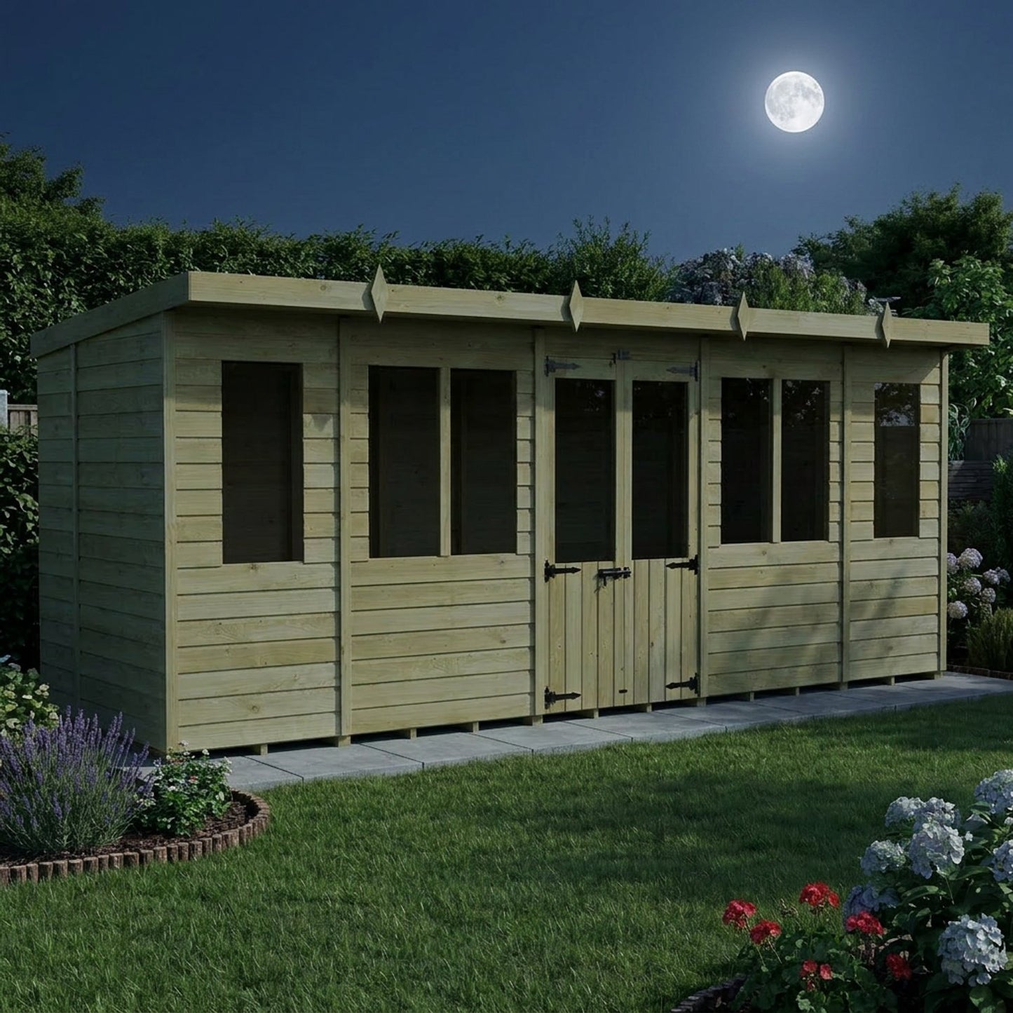 18 x 6 Pent Summer House - view 6