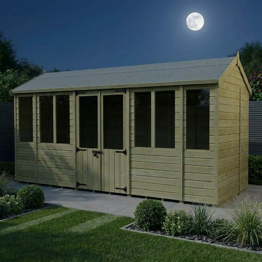 16 x 6 Apex Summerhouse - UK Made Timber Garden Building