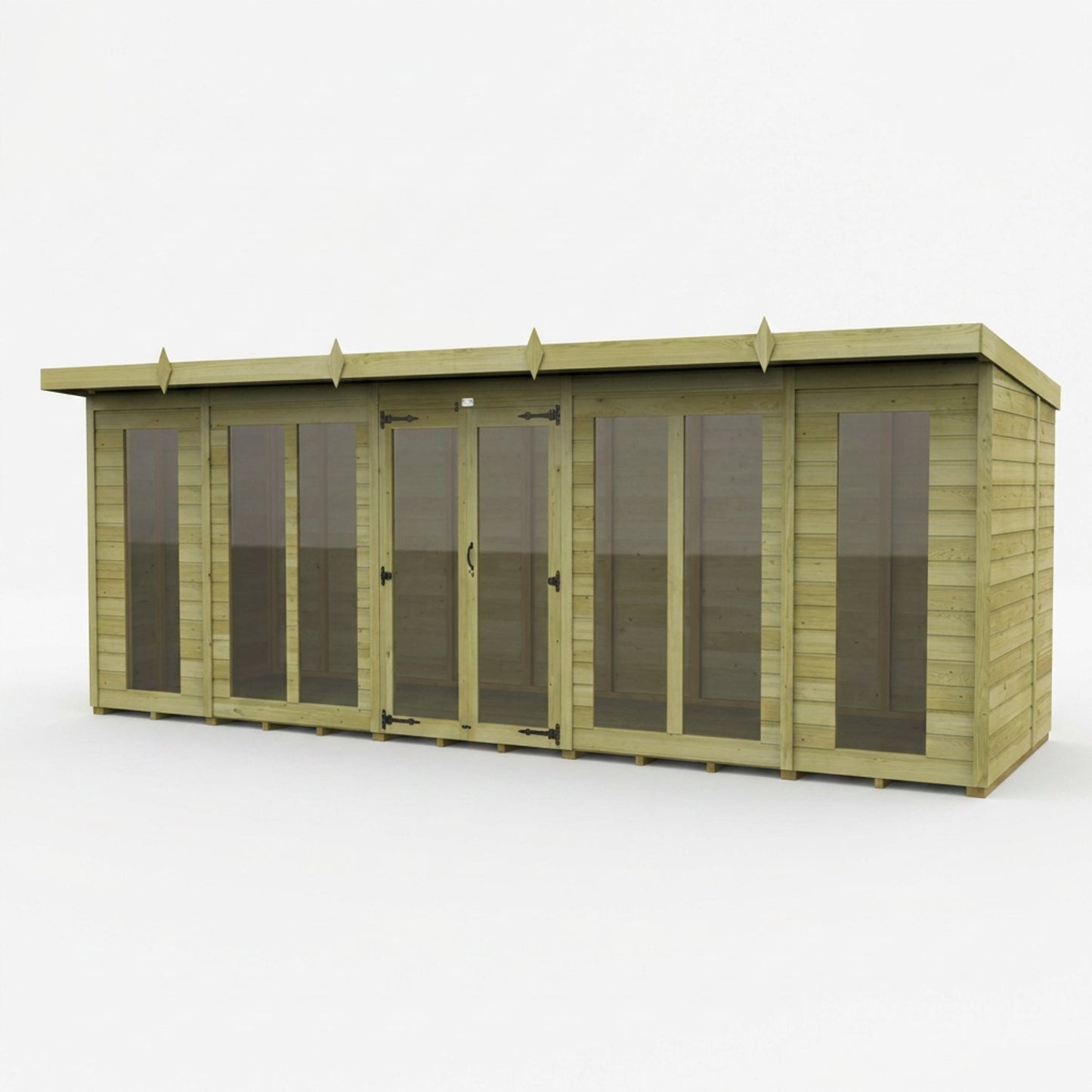 18 x 6 Pent Summer House (Full Height Window) - view 6
