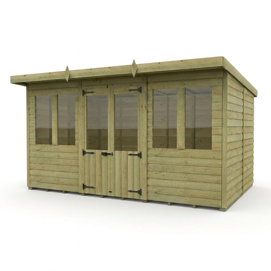 12 x 8 Pent Summer House - view 4