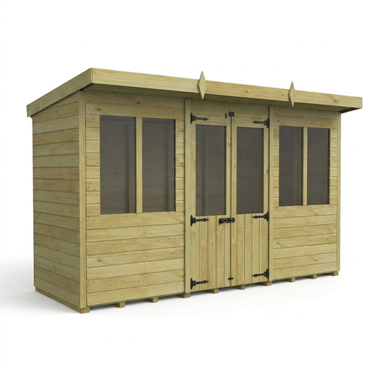 12 x 4 Pent Summer House - view 3