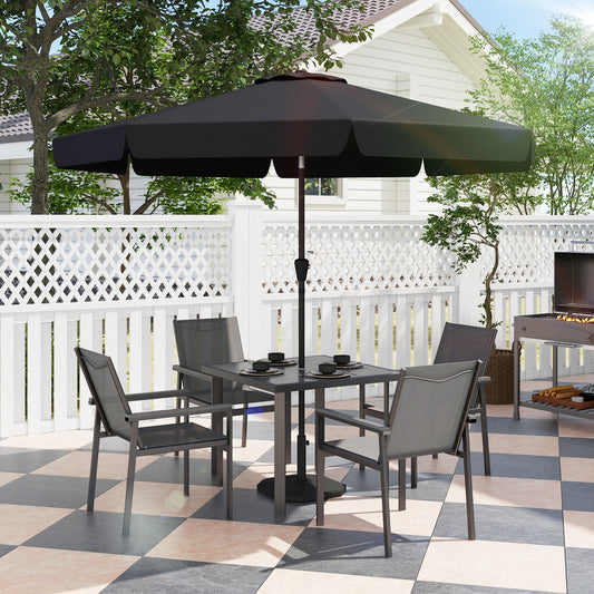 Tivoli Five-Piece Metal Dining Set, with Glass-Top Table - Grey