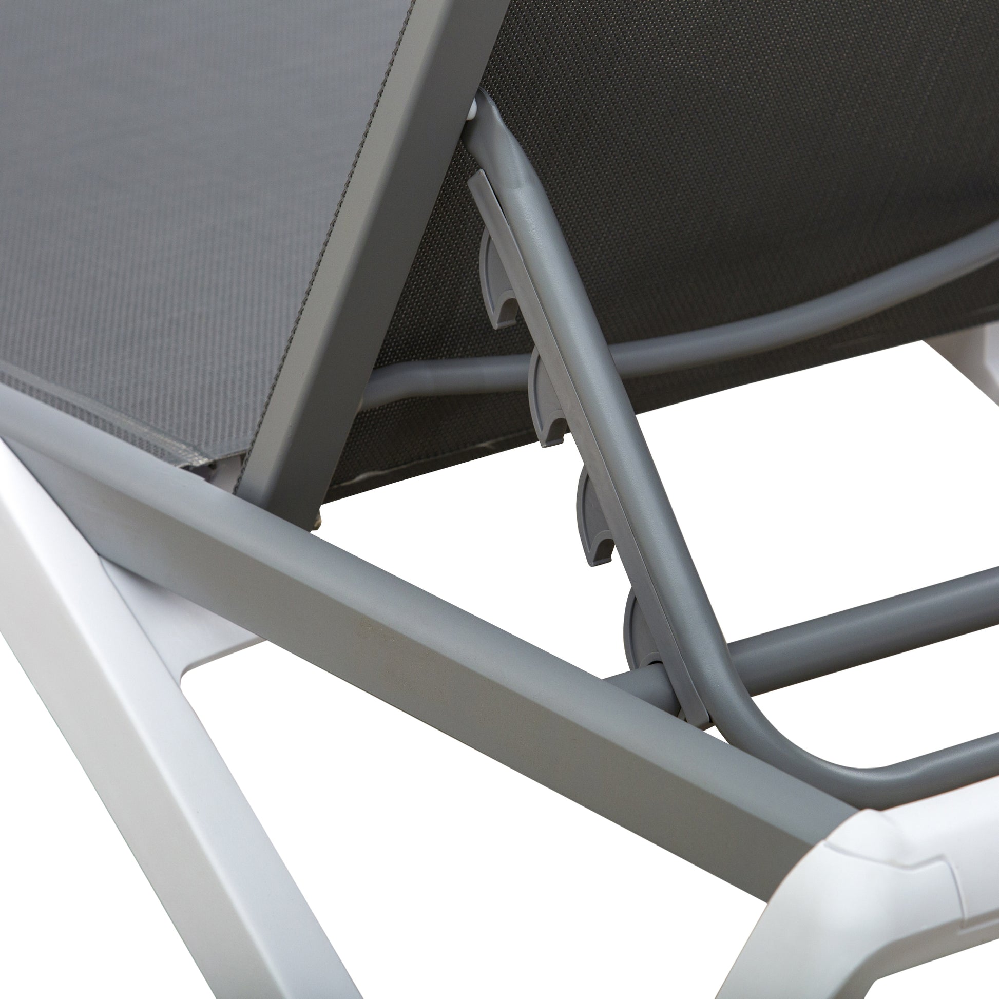 Outsunny Aluminium Frame Sun Lounger, with Adjustable Back - Grey