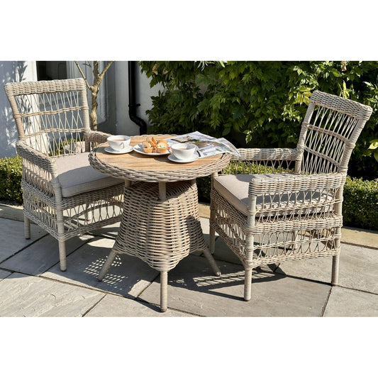 Amalfi Outdoor Bistro Table With Wood Top - image 2