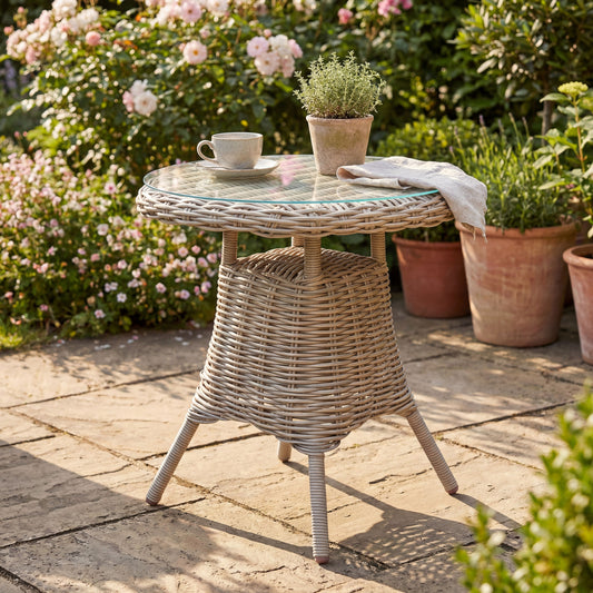 Amalfi Outdoor Bistro Table With Glass Top - main image