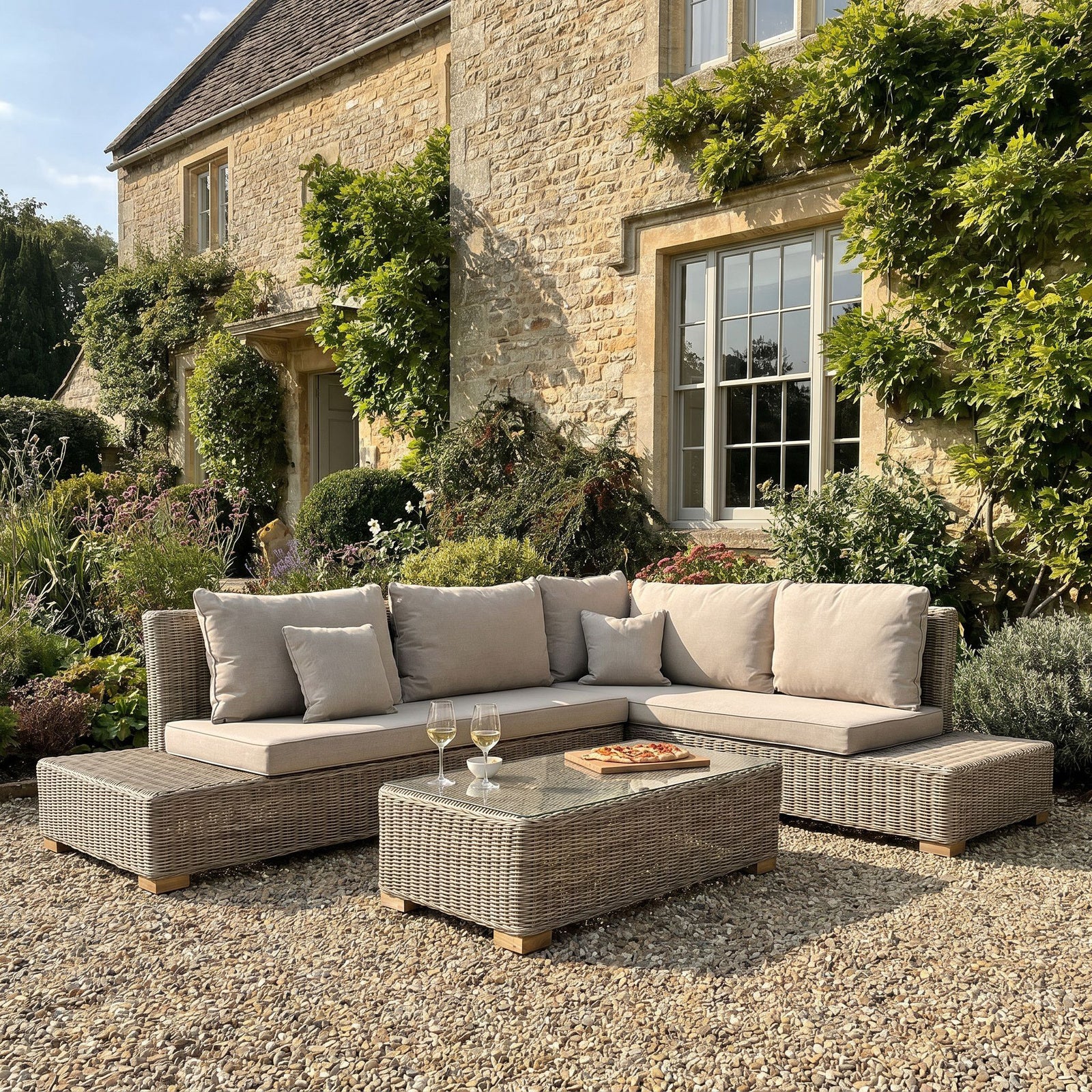 Capri Outdoor Large Corner And Coffee Table Set - main image